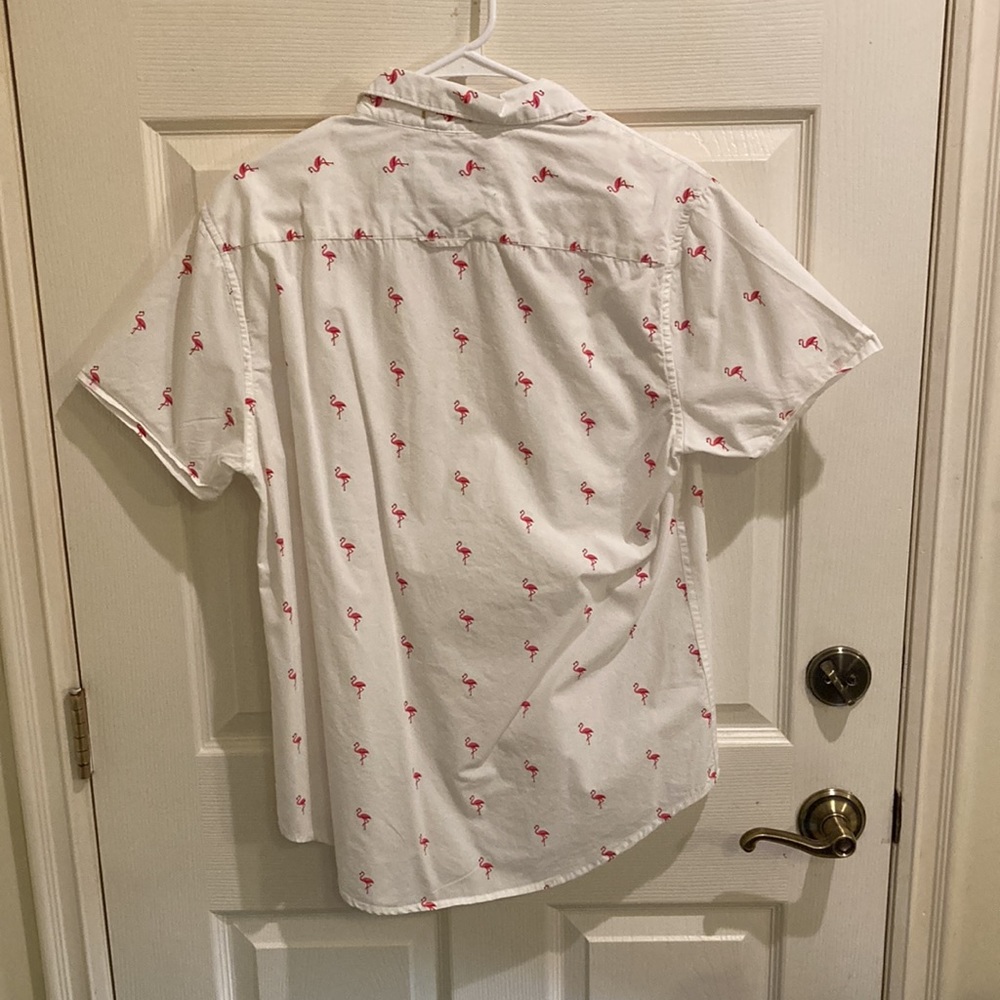 Flamingo white button down - Picture 2 of 4